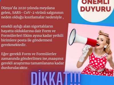 BİLGİLENDİRME!.. EKİM AYI SON!..