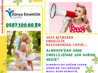 ANNE EMEKLİLİĞİNDE UZMAN