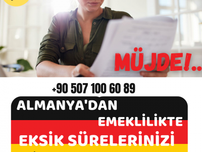 Almanya’dan Emeklilik, Almanya’da doğum yapanlara , çocuk yetiştirenlere emeklilik fırsatı!..