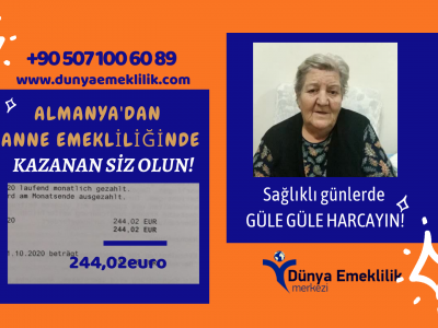 Almanyadan emeklilik maaşı