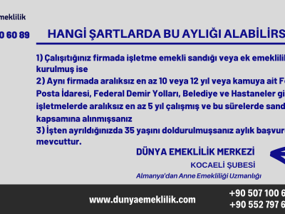 İşletme emekli aylığı nedir?