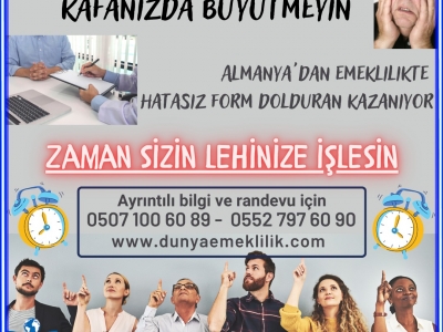 Almanyadan Anne emekliliği maaşı için HAREKETE GEÇİN