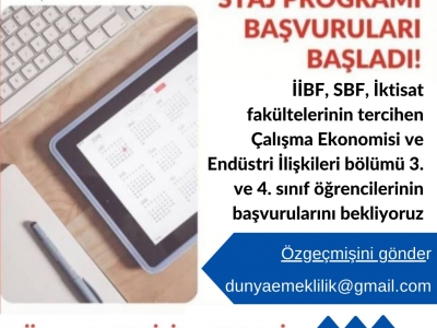 Danışmanlık Staj Başvuruları Başladı