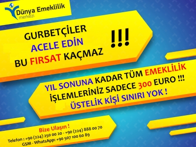 DÜNYA EMEKLİLİK'TE YIL SONU İNDİRİMİ !