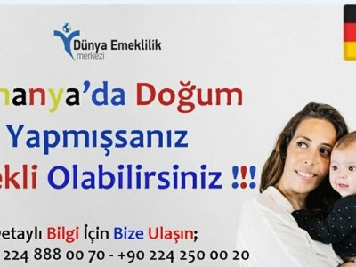 Almanya'da doğum yapanlara emeklilik fırsatı