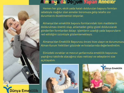 Almanya'dan Anne Emekliliğinde Hatasız Form Dolduran Kazanıyor