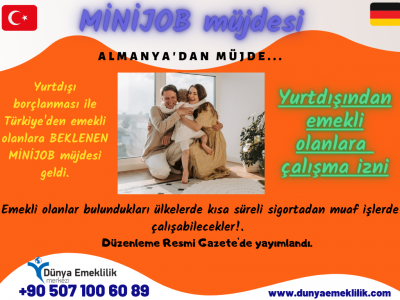 MİNİJOB DA EMEKLİLİK MÜJDESİ