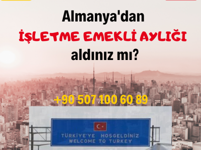 Almanya dan prim iadesi alanlara işletme emekli aylığı hakkı!