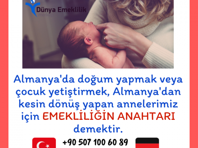 Almanya’dan Kesin Dönüş Yapan Annelere Maaş  bağlanır mı?