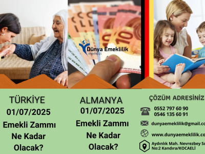Almanya ve Türkiye’de 01.07.2025 Emekli Zammı Karşılaştırması